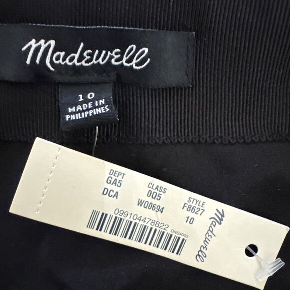 NWT Madewell Buffalo Check Upstate Skirt / DARK CABERNET WOOL F8627 - Size 10 - Picture 4 of 8